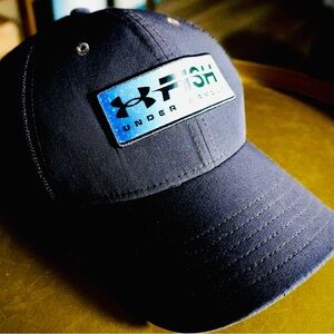 Under Armour Black and Blue Fish Hat